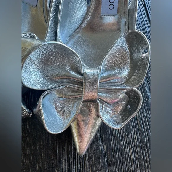 Jimmy Choo Women's Staz 70 Bow Slingback Pumps - Picture 9 of 9